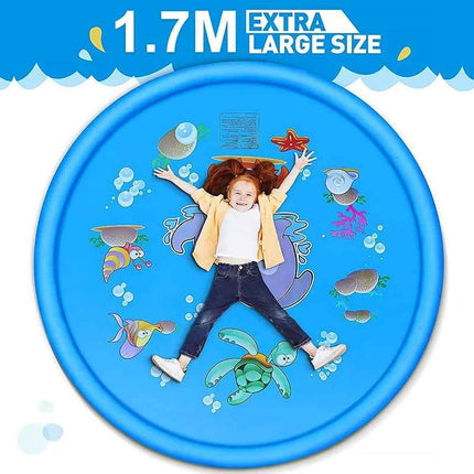 170CM Bambini Paddling Gonfiabile Getto d'acqua Piscina Spiaggia estiva Giochi all'aperto Giocattolo Prato Tappetino per piscina Giocattoli per bambini