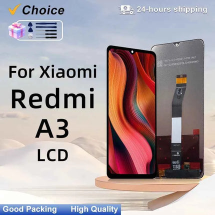Scelta Test al 100% per Xiaomi RedmiA3 LCD 23129RN51X Display Touch Screen Digitizer Assembly per Redmi A3 DisplayParti di ricambio