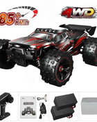 1:16 85KM/H Or 50KM/H 4WD RC Car With LED Remote Control Cars High Speed Drift Monster 4x4 Truck for Kids vs Wltoys 124017 Toys