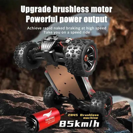 1:16 85KM/H Or 50KM/H 4WD RC Car With LED Remote Control Cars High Speed Drift Monster 4x4 Truck for Kids vs Wltoys 124017 Toys