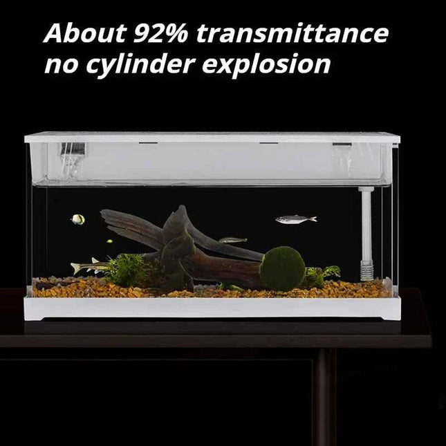 Acrylic Fish Tank with Filter Small Desktop Heating Aquarium with Light Waterfall Silent Pump Fishbowl Decoration Fish Terrarium
