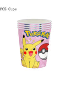 Forniture per decorazioni per feste di compleanno a tema Pokemon Cartoon Pokemon Go Stoviglie Tazze Piatti Palloncino Pikachu per bomboniere per baby shower