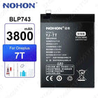 NOHON Replacement Battery for OnePlus 7T 8T 9RT 10T 12 11 9 8 7 6T 6 5T 5 7TPro Phone Batteries BLP801 BLP685 BLP745 BLP743