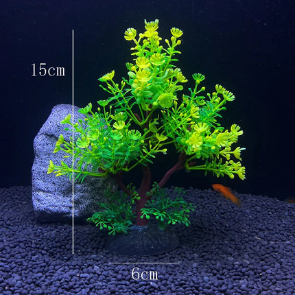 Artificial Aquarium Decor Plants Water Weeds Ornament Aquatic Fish Tank Simulation Grass Flower Decoration Accessories