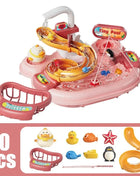 Kids Puzzle Pretend Play Toys Dishwasher Toys Gift Kitchen 2-in-1 Interactive Toys Fishing Slide Montessori Toys