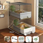 Large Hamster Cage with Easy Clean Drawer Luxury Villa Style for Golden Hamster Fancy Mouse And Dwarf Rat Habitat Decor