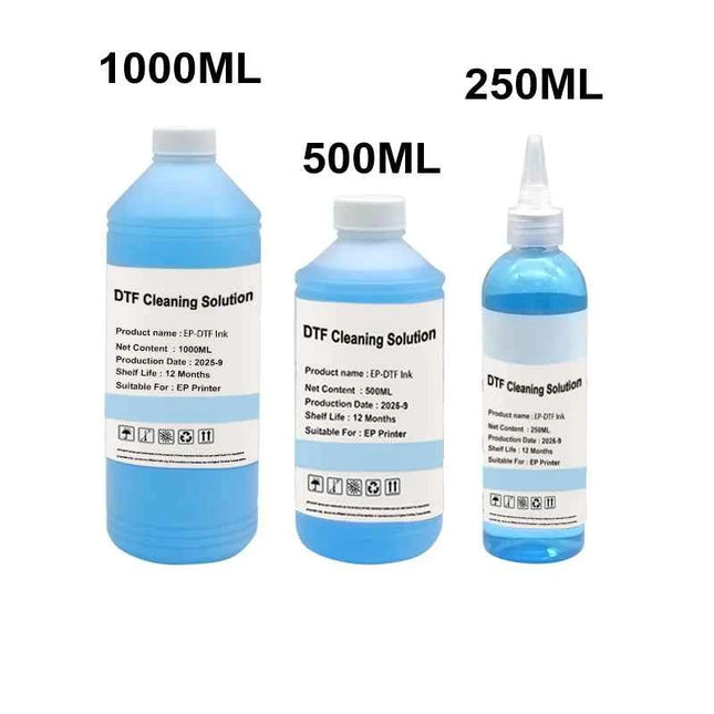 250ml 500ml 1000ml DTF Power Cleaner DTF Cleaning Solution Liquid For Direct to Film Printer Printhead L805 L1800 L800 1390