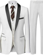 Abito Uomo 3 Pezzi Nero Slim Fit - Giacca, Pantalone e Gilet Cerimonia