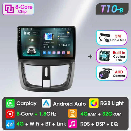 Android Wireless Carplay Car Radio for Peugeot 207 CC 207CC 2006-2015 Multimedia Player 2Din Navigation Stereo Head Unit Auto