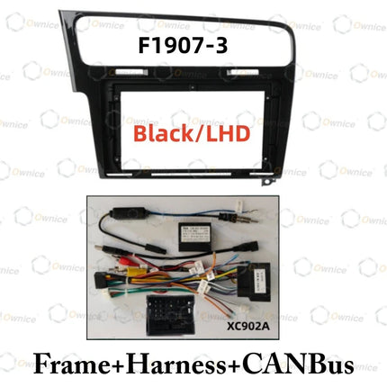 Owince Autoradio Fascias Telaio Per Volkswagen VW Golf 7 MK7 2013 - 2020 Pannello Stereo Cablaggio Cavo di Alimentazione Canbus Decoder