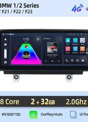 Junsun 1920*720 Wireless Carplay Android Auto Multimedia Car Radio For BMW 1 2 3 4 Series F20 F21 F22 F30 F31 F32 F33 F34 F36