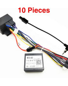 Quadlock Wiring Harness Adapter, CAN Bus Decoder, SWC, Plug & Play, 16 Pin Android Radio Cable, for VW PQ35 Golf Jetta Polo Caddy