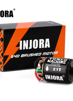INJORA 540 Brushed Motor Waterproof 13T 21T 35T 45T 55T 80T for 1:10 RC Car Crawler Axial SCX10 AXI03007 90046 Redcat Gen8