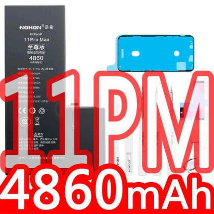 NOHON  High Capacity Phone Battery for iPhone 13 13Pro 12 Pro 11 X XR XS 12Mini 13PM 15Pro MAX 14 SE SE2 SE3 Replacement Bateria