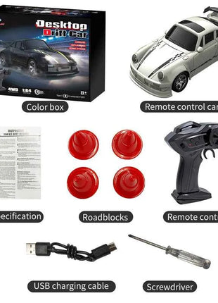 2026 New Kf20 1:64 Drift Rc Car Four-wheel remote-controlled racing car Full proportions Desk Competition Toy Boys Ideal gifts.