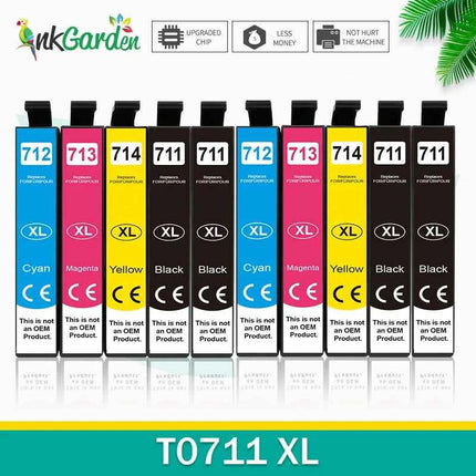 InkGarden T0711 Ink Cartridge For Epson Stylus SX110 SX215 SX218 SX400 SX405 SX410 SX415 SX510W SX515W DX7400 Printer