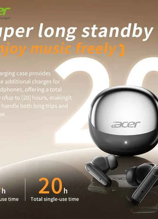 Acer Ohr546 Bluetooth Headphones 2025 New Model Wireless Earphones In-Ear Design Comfortable to Wear for Sports, Running, and Calls, Noise Reduction, Compatible with Mobile Phones, Tablets, and Laptop Devices