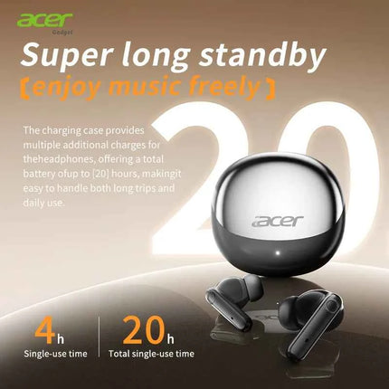 Acer Ohr546 Bluetooth Headphones 2025 New Model Wireless Earphones In-Ear Design Comfortable to Wear for Sports, Running, and Calls, Noise Reduction, Compatible with Mobile Phones, Tablets, and Laptop Devices