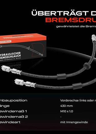 Tubo Freno Anteriore Sinistro o Destro Frankberg 2x per VW Golf 4 Bora Audi A3 Seat Leon Toledo 1J0611701N
