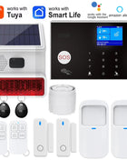 WIFI GSM Home Alarm System Security Alarm Host Anti-theft with Door Gap PIR Motion Sensor Tuya Smart App Control Works with Alexa