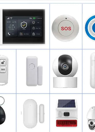 PGST residenziale Tuya Smart 4G Wifi Sistema di allarme per la casa Allarme di sicurezza wireless Casa Smart Life App Controllo funziona con ALexa