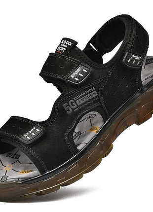 2023 Men's Leather Sandals Summer Shoes Men Casual Comfortable Men's Barefoot Sandals Pentoufle Homme Men's Summer Sandals