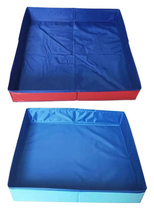 Pet Swimming Pool Square-Shaped Foldable PVC Non-Inflatable Anti-Slip Dog Kiddie Pool for Pet Dog Puppies Home Backyard