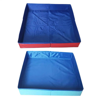 Piscina per animali domestici Piscina per bambini in PVC Pieghevole a forma quadrata Non gonfiabile Antiscivolo Vasca per bambini per cuccioli di animali domestici per il cortile di casa