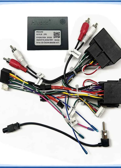 Cablaggio Radio Auto Quadlock ISO a 16 Pin con Decoder CANBUS AU10.20 per Amplificatore Audi A3 8P A4 B6 B7 TT 8J