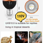 Professional 3W Reptile Lamp UVA UVB5.0 UVB10.0 Lmap LED Bulb Turtle Tortoise Lizard Basking Sunlight UVB Bulb Lighting