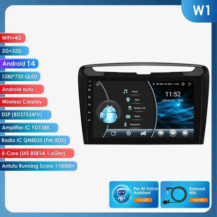 Hizpo 2Din Android 14 Car Multimedia Player for Lancia Ypsilon 2012 - 2020 GPS Carplay Autoradio 360Cam 4G AI Intelligent Screen
