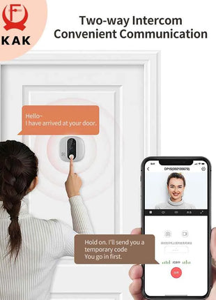 Tuya 1080P WiFi Door Bell Camera Google Alexa Smart Life Video Peephole PIR Motion Detector Digital Door Viewer con citofono