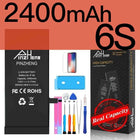 PINZHENG Real High Capacity Battery For iPhone 8 SE2020 6 6S 7 8Plus X Xs Max Xr Phone Replacement Batteries Warranty One Year