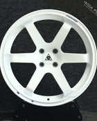 WOAFORGED TE37 Nuovi Cerchi in Alluminio Forgiato dal Design Muscoloso ed Elegante, Bianchi Cromati Lucidi, 17-23 Pollici, 5x114.3, per Auto Passeggeri