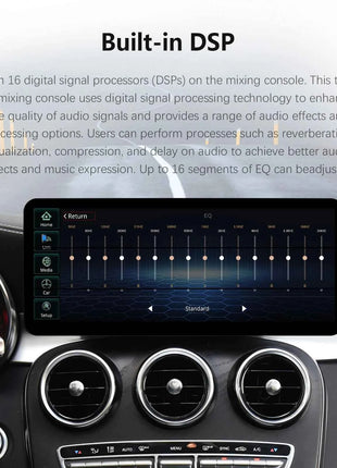 12.3"Android 14 Car Radio Stereo For Mercedes Benz C Class W205 GLC Class X253 W446 2014-2018 GPS Navigation Multimedia CarPlay