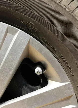 4 Pezzi Tappi Valvola Pneumatici Auto con Espressioni Creative, Copertura Protettiva Antifurto e Antiperdita Universale