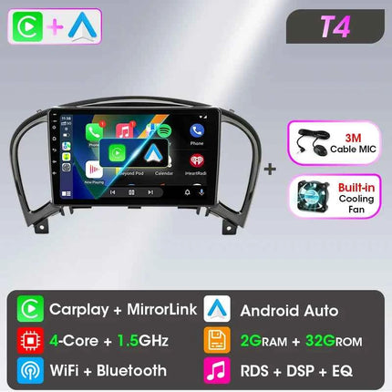 Srnubi Car Radio for Nissan Juke YF15 2010 - 2014 Carplay 4G Multimedia Video Player Navigation GPS WIFI Android Auto Autoradio