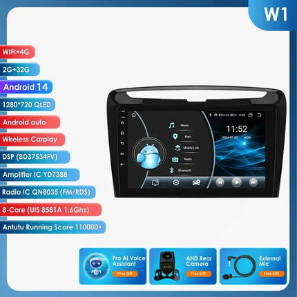 Hizpo 2Din Android 14 Car Multimedia Player for Lancia Ypsilon 2012 - 2020 GPS Carplay Autoradio 360Cam 4G AI Intelligent Screen
