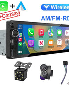 IPS 6.9 Inch 1Din Wireless Or wired Carplay Android Auto Car Radio Multimedia MP5 Player 1 Din DVD Bluetooth Stereo USB Charging
