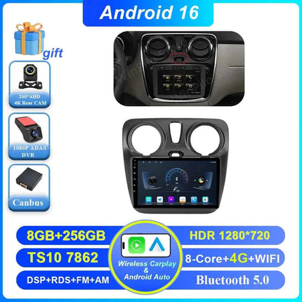 Android 16 Car For Renault Dokker Lodgy Dacia 2012 - 2020 Auto Radio Multimedia Player Android Auto Carplay Navigation GPS Wifi