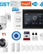 PGST PG-107 4G Tuya Wireless WIFI GSM Home Alarm System with Security Cameras Motion Detector Anti-theft Sensor Alexa and Google