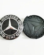 Set of 4 75mm Wheel Center Caps for Mercedes-Benz AMG W203 W206 W220 W205 W211 W212, Wheel Hub Caps with Benz Emblem