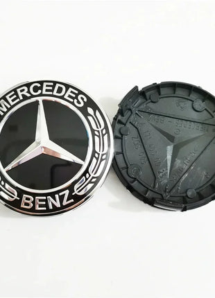Set di 4 Coprimozzi da 75mm per Mercedes-Benz AMG W203 W206 W220 W205 W211 W212, Coperture per Cerchioni con Emblema Benz