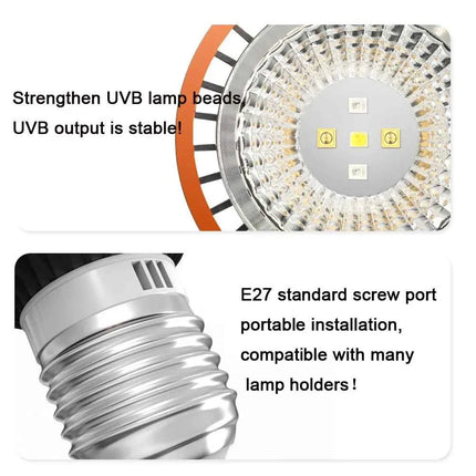 Professional 3W Reptile Lamp UVA UVB5.0 UVB10.0 Lmap LED Bulb Turtle Tortoise Lizard Basking Sunlight UVB Bulb Lighting
