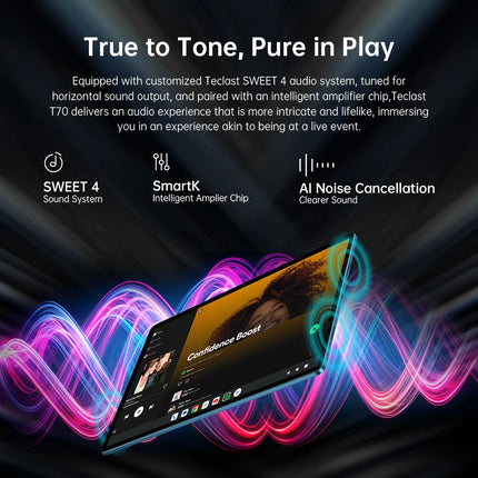 Tablet Teclast T70 14" Display 2K 128GB 256GB MediaTek Helio G99 Batteria 10000mAh LTE Dual SIM Android 15 Versione Globale
