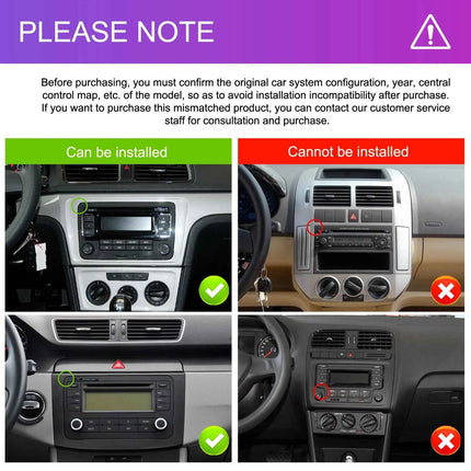 Podofo 6 + 128G 7 ''Car Stereo For VW/PASSAT/CADDY/POLO/BEETLE Multimedia Player Carplay Android Auto Type-C WIFI GPS Car Audio