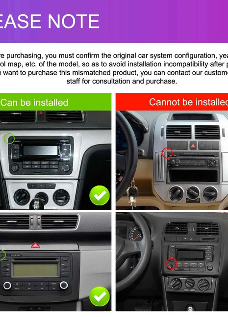 Podofo 6 + 128G 7 ''Car Stereo For VW/PASSAT/CADDY/POLO/BEETLE Multimedia Player Carplay Android Auto Type-C WIFI GPS Car Audio
