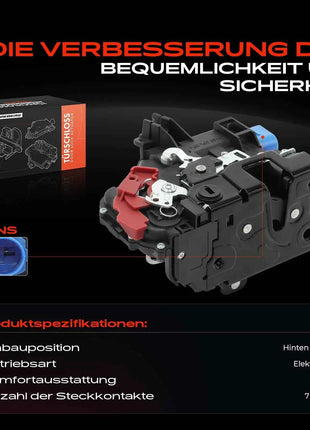 Serratura Porta Posteriore Sinistra Frankberg 1x per VW Golf Plus V VI Variant Jetta IV Touareg Touran Seat Toledo III Skoda 7L0839015A