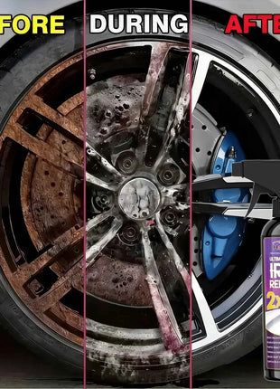 Ultimo detergente antiruggine per auto, cura delle ruote, rimozione rapida della ruggine, spray antiruggine per tubi di scarico auto, pulisce le macchie di polvere metallica
