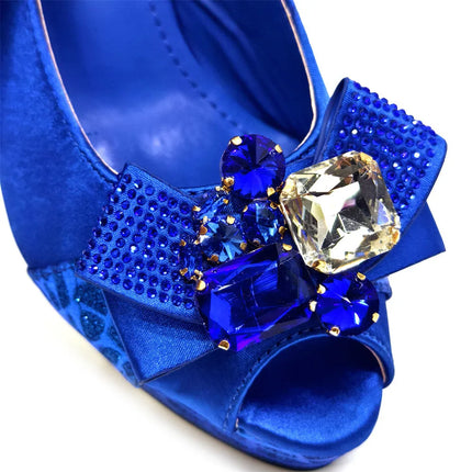Scarpe e borsa da sera alla moda africana scarpe da donna di Design italiano nuovo stile tacchi alti comode scarpe e borse da donna
